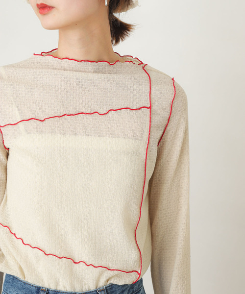 SENSE OF PLACE by URBAN RESEARCH(センスオブプレイスバイアーバンリサーチ)の「メローコンパクトトップ(Tシャツ/カットソー・レディース・ブラック/アイボリー/カーキ・ONE)」の21枚目の写真