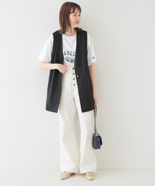 SLOBE IENA(スローブイエナ)の「【Lee /リー】SLOBE別注 マリンデニムパンツ◆(デニムパンツ・レディース・ホワイト/ブルー・38/36)」の11枚目の写真