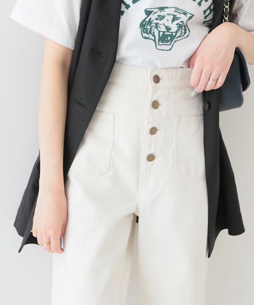 SLOBE IENA(スローブイエナ)の「【Lee /リー】SLOBE別注 マリンデニムパンツ◆(デニムパンツ・レディース・ホワイト/ブルー・38/36)」の15枚目の写真