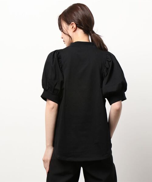 RANAN(ラナン)の「ボリューム袖ハイネックプルオーバー(Tシャツ/カットソー・レディース・サンドグレー/グリーン/ブラック・L/LL/M)」の17枚目の写真