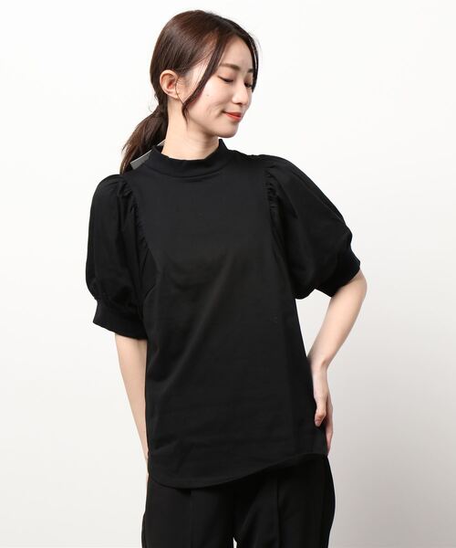 RANAN(ラナン)の「ボリューム袖ハイネックプルオーバー(Tシャツ/カットソー・レディース・サンドグレー/グリーン/ブラック・L/LL/M)」の15枚目の写真