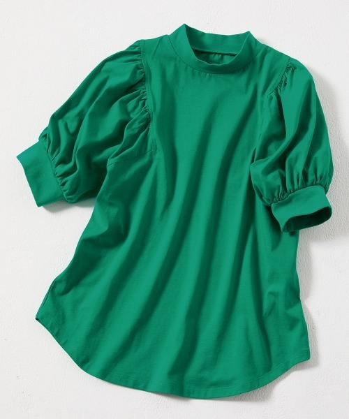 RANAN(ラナン)の「ボリューム袖ハイネックプルオーバー(Tシャツ/カットソー・レディース・サンドグレー/グリーン/ブラック・L/LL/M)」の13枚目の写真