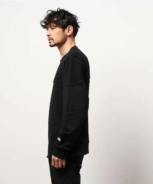 PIPING HOT FUTURE（パイピングホットフューチャー）の「WAVE LINE CREW SWEAT（スウェット・メンズ・ブラック/ライトグレー・L/XL/M）」の4枚目の写真