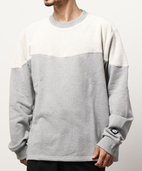 PIPING HOT FUTURE（パイピングホットフューチャー）の「WAVE LINE CREW SWEAT（スウェット・メンズ・ブラック/ライトグレー・L/XL/M）」の2枚目の写真