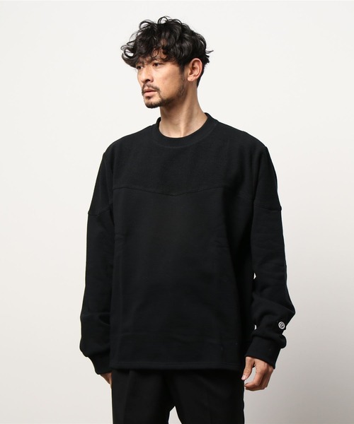 PIPING HOT FUTURE（パイピングホットフューチャー）の「WAVE LINE CREW SWEAT（スウェット・メンズ・ブラック/ライトグレー・L/XL/M）」の3枚目の写真