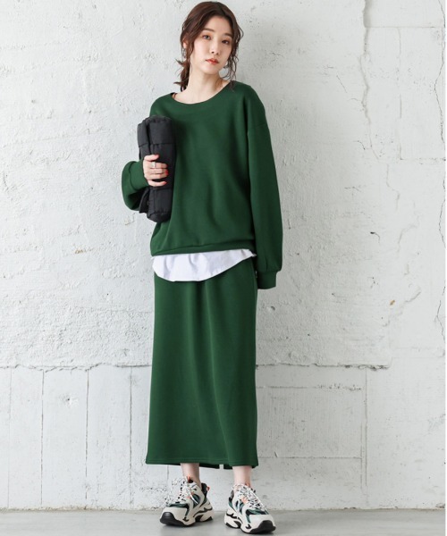 La-gemme(ラジェム)の「ダンボールニットセットアップ(セットアップ・レディース・ブラック/ベージュ/グリーン/ライトブラウン/ラベンダー・M/L)」の9枚目の写真