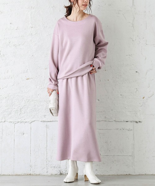 La-gemme(ラジェム)の「ダンボールニットセットアップ(セットアップ・レディース・ブラック/ベージュ/グリーン/ライトブラウン/ラベンダー・M/L)」の10枚目の写真