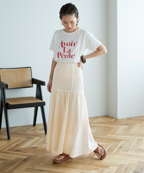 titivate（ティティベイト）の「ﾊﾟｲﾋﾟﾝｸﾞﾚｰｽﾏｰﾒｲﾄﾞｽｶｰﾄ（スカート・レディース・ブラウン系その他/ブラック/アイボリー・L/M/S）」の17枚目の写真