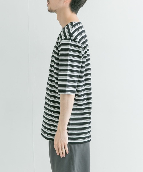 FREEMANS SPORTING CLUB（フリーマンズ スポーティング クラブ）の「『別注』FSC × Ar.T. FSCボーダーTシャツ（Tシャツ/カットソー・メンズ・グリーン/ブラック・MEDIUM/X-LARGE/LARGE）」の12枚目の写真