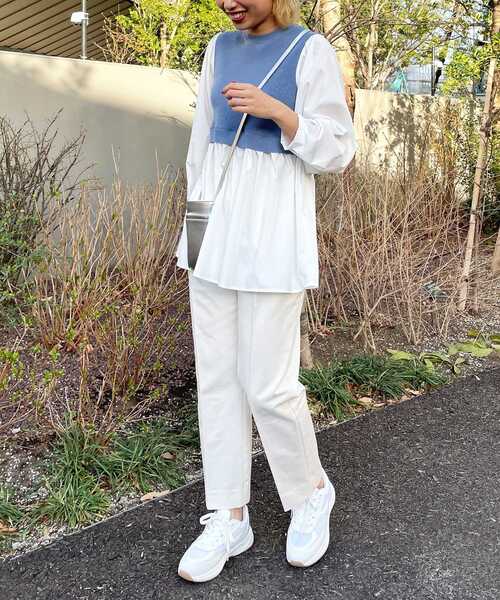 OPAQUE.CLIP（オペークドットクリップ）の「◆【C】コットンストレッチツイル ウエストタブデザインパンツ（その他パンツ・レディース・オフホワイト/サンドベージュ・40/38/36/34）」の14枚目の写真