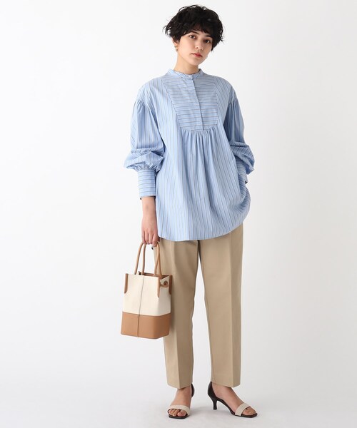 OPAQUE.CLIP（オペークドットクリップ）の「◆【C】コットンストレッチツイル ウエストタブデザインパンツ（その他パンツ・レディース・オフホワイト/サンドベージュ・40/38/36/34）」の15枚目の写真