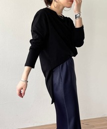 wee9s（ウィークス）の「asymmetry layered tee / アシンメトリーレイヤードTシャツ（Tシャツ/カットソー）」