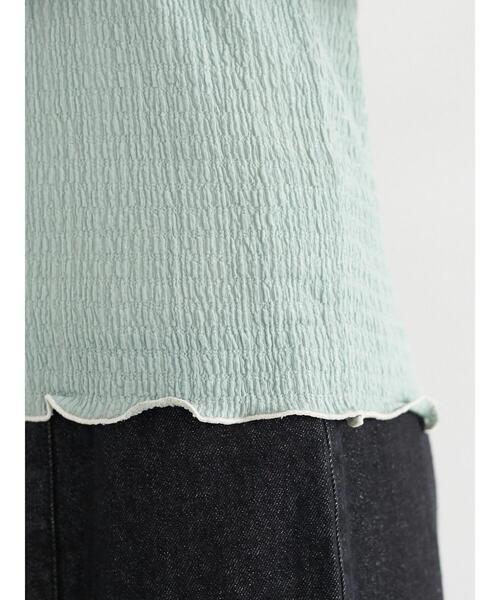 Green　Parks（グリーンパークス）の「凹凸カットタンクトップ（タンクトップ・レディース・ブラック/ベージュ/ミント・FREE）」の11枚目の写真