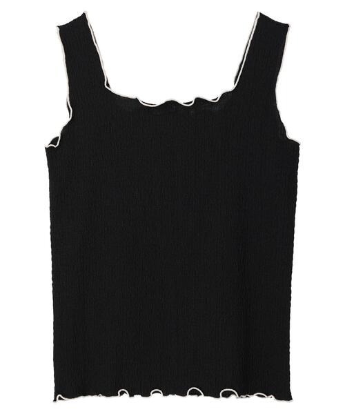 Green　Parks（グリーンパークス）の「凹凸カットタンクトップ（タンクトップ・レディース・ブラック/ベージュ/ミント・FREE）」の13枚目の写真