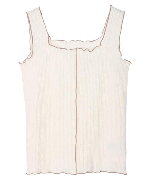 Green　Parks（グリーンパークス）の「凹凸カットタンクトップ（タンクトップ・レディース・ブラック/ベージュ/ミント・FREE）」の20枚目の写真