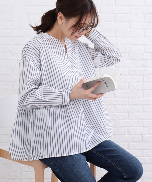SHOO・LA・RUE(シューラルー)の「◆【2点セット】ウエストギャザーブラウス+タンクトップ(その他トップス・レディース・レッド系4/ネイビー系2/イエロー系2・02/03/04)」の18枚目の写真