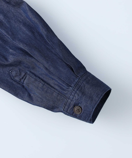 BACK NUMBER（バックナンバー）の「【接触冷感】【BACK NUMBER】「COOL」カバーオール（シャツ/ブラウス・メンズ・ダークインディゴブルー/オフホワイト・M/XL/L）」の13枚目の写真