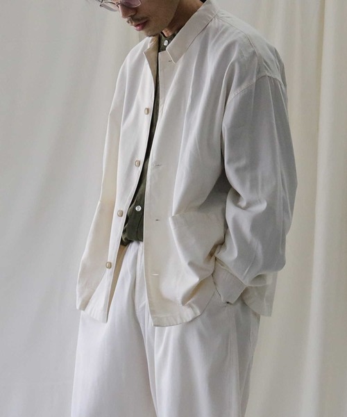 BACK NUMBER（バックナンバー）の「【接触冷感】【BACK NUMBER】「COOL」カバーオール（シャツ/ブラウス・メンズ・ダークインディゴブルー/オフホワイト・M/XL/L）」の12枚目の写真