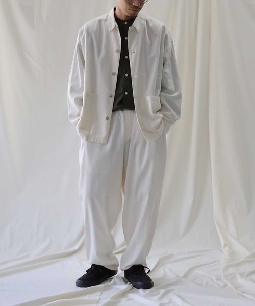 BACK NUMBER（バックナンバー）の「【接触冷感】【BACK NUMBER】「COOL」カバーオール（シャツ/ブラウス・メンズ・ダークインディゴブルー/オフホワイト・M/XL/L）」の11枚目の写真