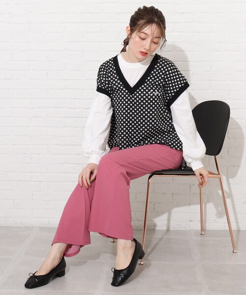 Cutie Blonde（キューティーブロンド）の「◆【S-L】センターシームカラーパンツ（その他パンツ・レディース・ブラック/カーキ/ピンク系・01/02/03）」の14枚目の写真