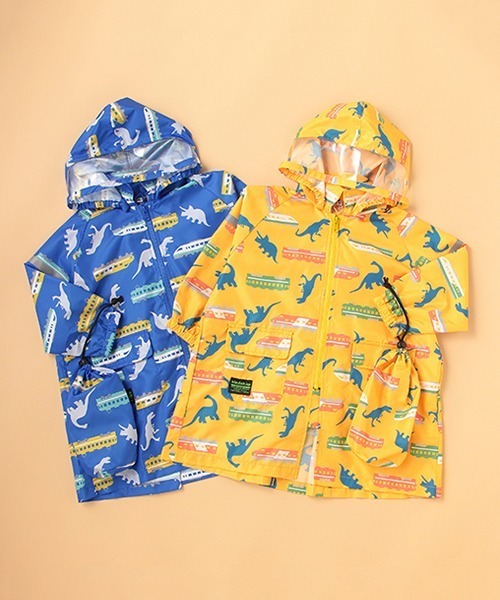 kladskap（クレードスコープ）の「恐竜×電車柄レインコート（レインコート/ポンチョ・キッズ・イエロー/ブルー・M/L）」の12枚目の写真