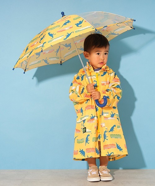 kladskap（クレードスコープ）の「恐竜×電車柄レインコート（レインコート/ポンチョ・キッズ・イエロー/ブルー・M/L）」の8枚目の写真
