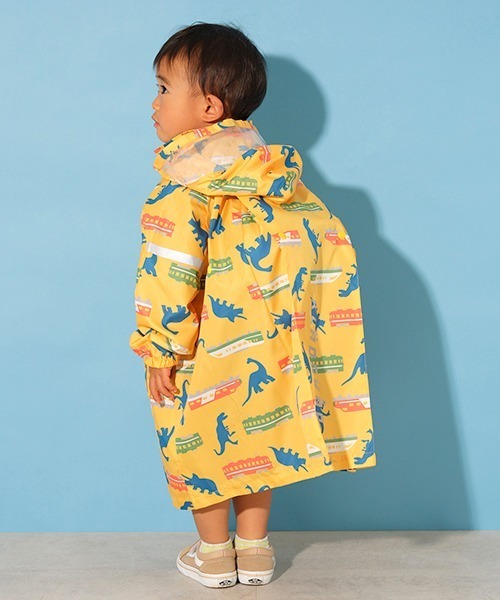 kladskap（クレードスコープ）の「恐竜×電車柄レインコート（レインコート/ポンチョ・キッズ・イエロー/ブルー・M/L）」の5枚目の写真