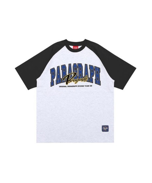 セール Paragraph パラグラフ ラグラン切り替え アーチロゴ Paragraph パラグラフ のファッション ラグラン切り替え トップス アーチロゴ ハーフスリーブt 05 22ss Tシャツ カットソー