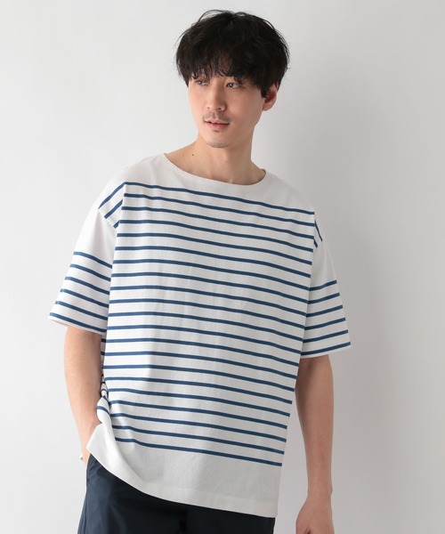 GLOBAL WORK(グローバルワーク)の「アソートボーダーBIGTee/262071(Tシャツ/カットソー・メンズ・ネイビー/その他/その他1/ミント/オレンジ・SMALL/MEDIUM/LARGE)」の8枚目の写真