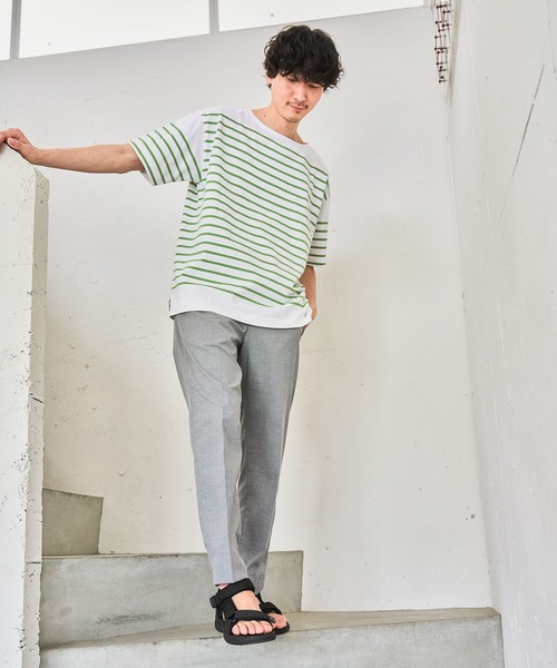 GLOBAL WORK(グローバルワーク)の「アソートボーダーBIGTee/262071(Tシャツ/カットソー・メンズ・ネイビー/その他/その他1/ミント/オレンジ・SMALL/MEDIUM/LARGE)」の21枚目の写真