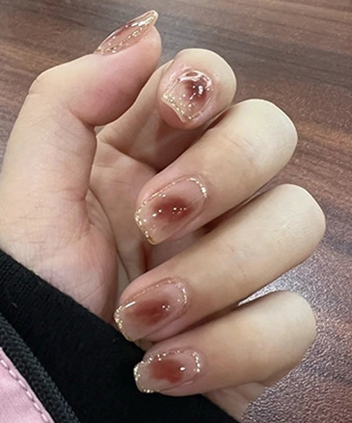 CERCA（チェルカ）の「LUON/貼るだけ簡単装着 ブラウンカラーハンドネイルチップ（ネイルシール/ネイルチップ・レディース・ブラウン系その他/ブラウン系その他2/ブラウン系その他3/ブラウン系その他4/ブラウン系その他5・FREE）」の3枚目の写真