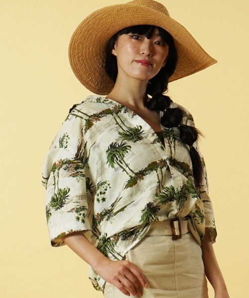 BANANA REPUBLIC FACTORY STORE（バナナリパブリック ファクトリーストア）の「BANANA REPUBLIC FACTORY STORE　　日本限定半袖リネンプリントシャツ（シャツ/ブラウス・メンズ・マルチ/ブルー系その他/グリーン/ブルー/ブルー系その他2/ブルー系その他3・M/S/XL/L）」の15枚目の写真