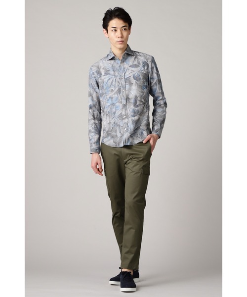 HIGH STREET(ハイストリート)の「HIGH STREET∴TAIANAフラワージャガードシャツ(シャツ/ブラウス・メンズ・ブルー/カーキ・S/L/M)」の3枚目の写真