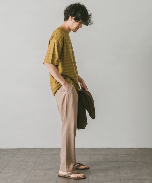 URBAN RESEARCH DOORS(アーバンリサーチドアーズ)の「マルチボーダーショートスリーブTシャツ(Tシャツ/カットソー・メンズ・チャコールグレー/イエロー/オレンジ・40/38)」の10枚目の写真