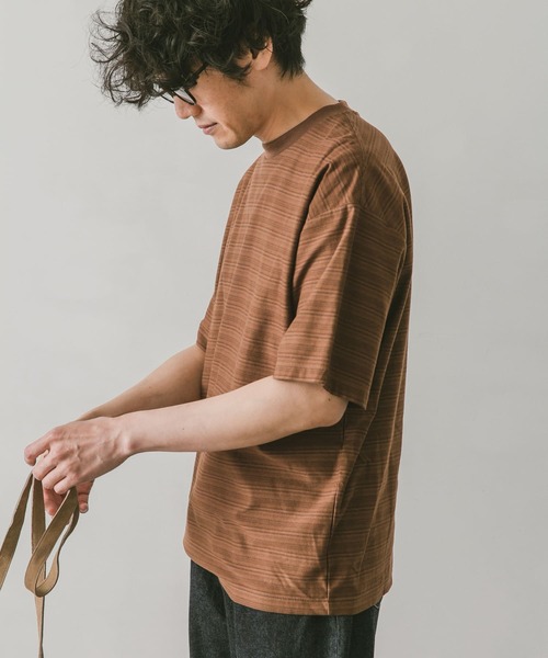 URBAN RESEARCH DOORS(アーバンリサーチドアーズ)の「マルチボーダーショートスリーブTシャツ(Tシャツ/カットソー・メンズ・チャコールグレー/イエロー/オレンジ・40/38)」の12枚目の写真