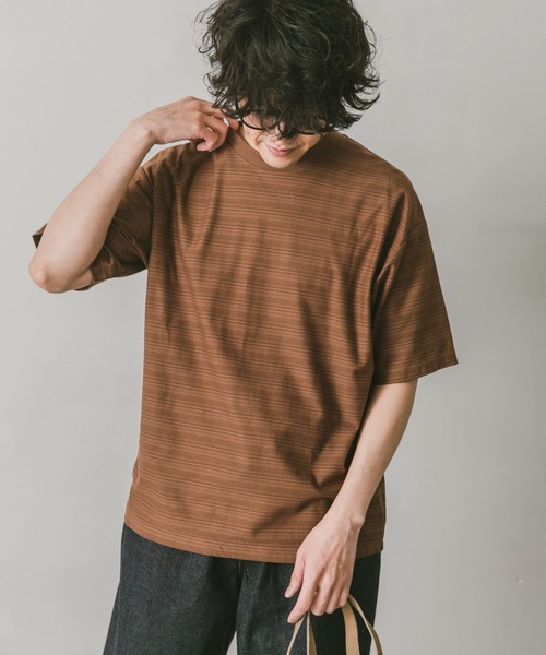 URBAN RESEARCH DOORS(アーバンリサーチドアーズ)の「マルチボーダーショートスリーブTシャツ(Tシャツ/カットソー・メンズ・チャコールグレー/イエロー/オレンジ・40/38)」の13枚目の写真