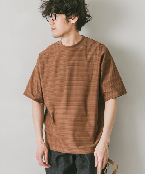 URBAN RESEARCH DOORS(アーバンリサーチドアーズ)の「マルチボーダーショートスリーブTシャツ(Tシャツ/カットソー・メンズ・チャコールグレー/イエロー/オレンジ・40/38)」の14枚目の写真