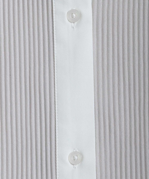ANPAS(アンパス)の「Natural Stretch Oversize Pleated Switching Shirt/ストレッチ オーバーサイズ プリーツ切り替え シャツ(シャツ/ブラウス・メンズ・ホワイト/ブラック/ブルー・M/L)」の7枚目の写真