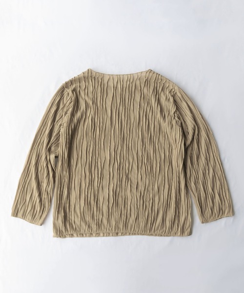me+em select(ミームセレクト)の「クリンクルシースルーオーバートップス(Tシャツ/カットソー・レディース・ブラック/ベージュ/アイボリー・FREE)」の20枚目の写真