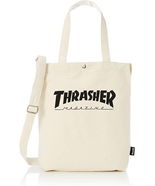 THRASHER（スラッシャー）の「THRASHER/スラッシャー Tote Shoulder M トートバック エコバック ショルダーバック ロゴ入り 2way マークゴンザレス（ショルダーバッグ・メンズ・ホワイト系その他/ホワイト系その他2/ホワイト系その他3/ホワイト系その他4/ブラック系その他2/ブラック系その他/ホワイト系5/ブラック系その他3/ホワイト系その他6/ブラック系その他4/ブラック系その他5・FREE）」の3枚目の写真