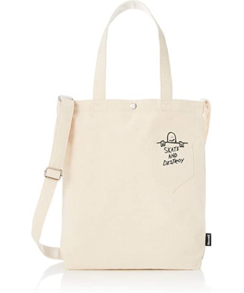 THRASHER（スラッシャー）の「THRASHER/スラッシャー Tote Shoulder M トートバック エコバック ショルダーバック ロゴ入り 2way マークゴンザレス（ショルダーバッグ・メンズ・ホワイト系その他/ホワイト系その他2/ホワイト系その他3/ホワイト系その他4/ブラック系その他2/ブラック系その他/ホワイト系5/ブラック系その他3/ホワイト系その他6/ブラック系その他4/ブラック系その他5・FREE）」の5枚目の写真