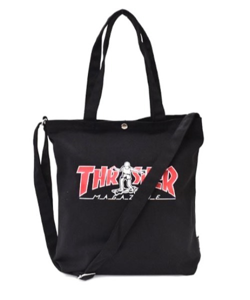 THRASHER（スラッシャー）の「THRASHER/スラッシャー Tote Shoulder M トートバック エコバック ショルダーバック ロゴ入り 2way マークゴンザレス（ショルダーバッグ・メンズ・ホワイト系その他/ホワイト系その他2/ホワイト系その他3/ホワイト系その他4/ブラック系その他2/ブラック系その他/ホワイト系5/ブラック系その他3/ホワイト系その他6/ブラック系その他4/ブラック系その他5・FREE）」の10枚目の写真