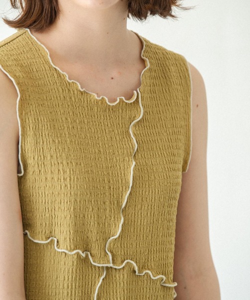idem（イデム）の「【ZOZOTOWN限定】mellow no sleeve tops/メロウノースリーブトップス（タンクトップ・レディース・ブラック/グリーン/アイボリー・FREE）」の17枚目の写真