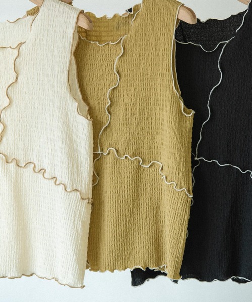 idem（イデム）の「【ZOZOTOWN限定】mellow no sleeve tops/メロウノースリーブトップス（タンクトップ・レディース・ブラック/グリーン/アイボリー・FREE）」の19枚目の写真