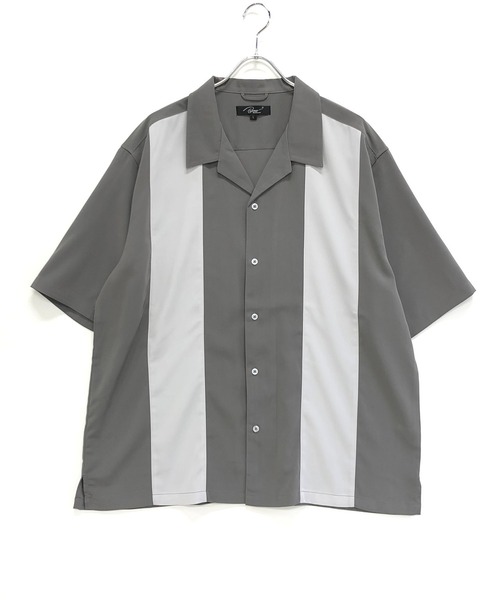 Beno(ビーノ)の「パネルスウィッチ オープンカラーオーバードレープシャツ(シャツ/ブラウス・メンズ・ブラック/ライトグレー/チャコールグレー/グリーン/サックスブルー/スモークピンク・M/L)」の14枚目の写真