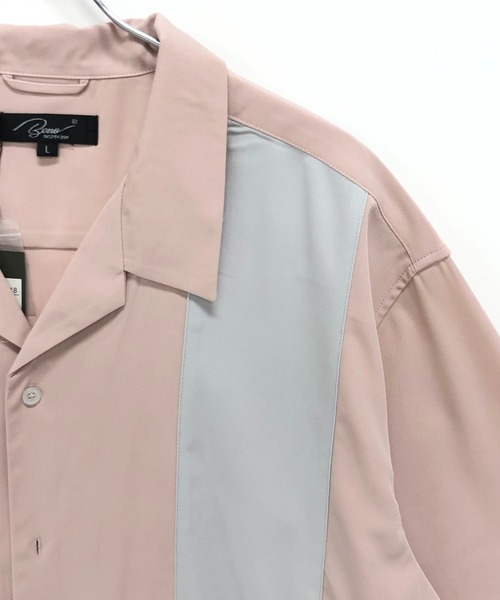 Beno(ビーノ)の「パネルスウィッチ オープンカラーオーバードレープシャツ(シャツ/ブラウス・メンズ・ブラック/ライトグレー/チャコールグレー/グリーン/サックスブルー/スモークピンク・M/L)」の18枚目の写真
