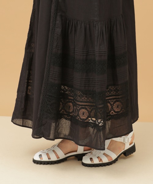 NE QUITTEZ PAS!（ヌキテパ）の「NE QUITTEZ PAS/コットンボイルレースピンタックドレス 半袖（ワンピース・レディース・ブラック・M）」の12枚目の写真