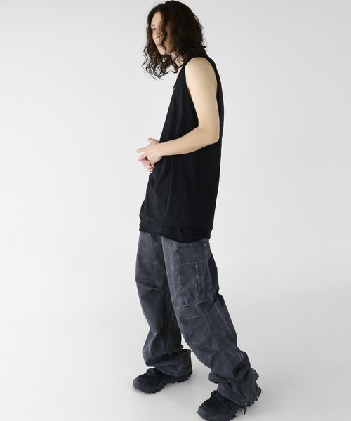 minsobi（ミンソビ）の「ルーズタンクトップ（タンクトップ・メンズ・ホワイト/ブラック・FREE）」の16枚目の写真