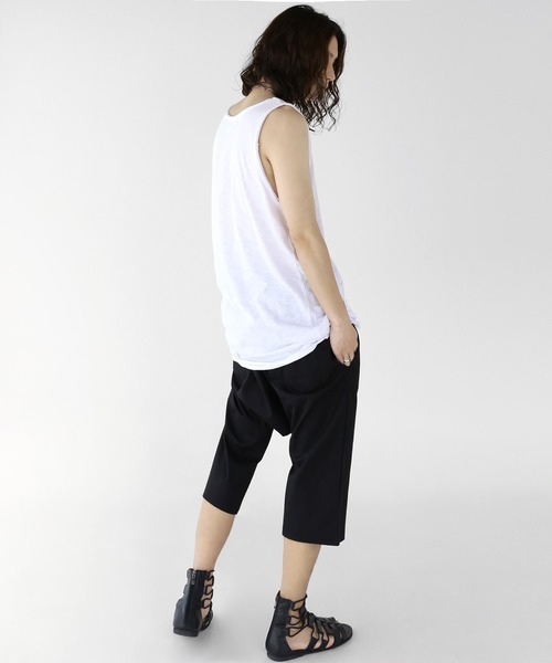 minsobi（ミンソビ）の「ルーズタンクトップ（タンクトップ・メンズ・ホワイト/ブラック・FREE）」の8枚目の写真