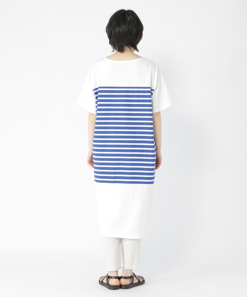 studio CLIP(スタディオクリップ)の「【WEB限定/ウォッシャブル】パネル風ボーダーワンピース(ワンピース・レディース・ブラック/ブルー/グリーン・FREE)」の18枚目の写真